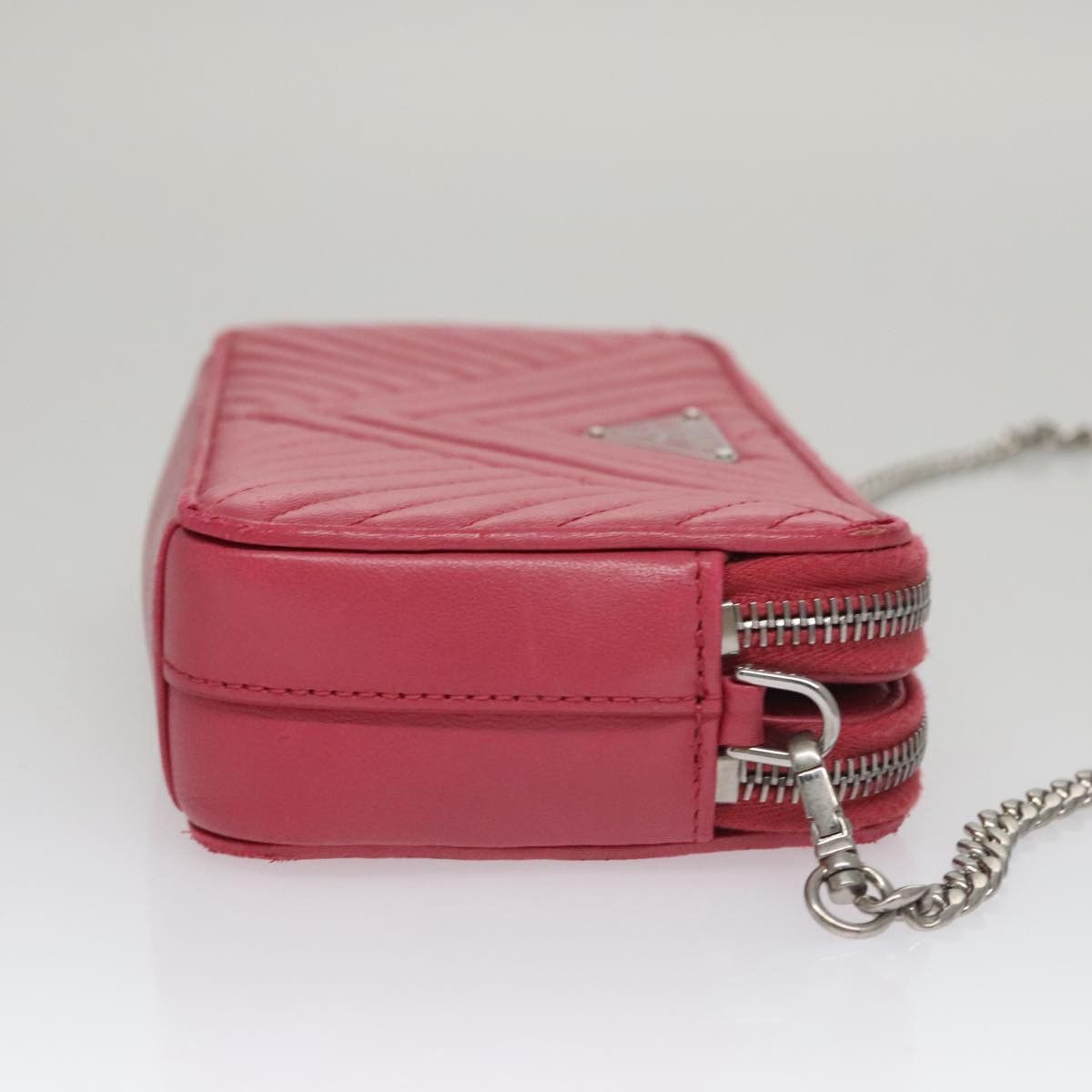 Prada Nappa Gauffré Pink Leather Shoulder Bag (Pre-Owned) Size ONE SIZE - 3 Thumbnail