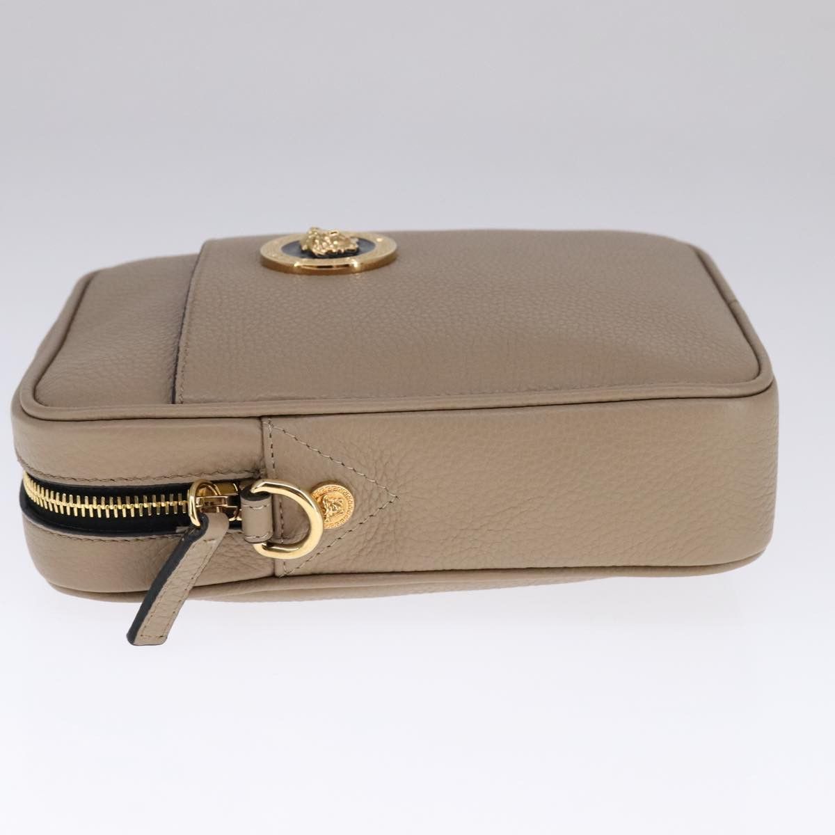Versace Medusa Beige Leather Shoulder Bag (Pre-Owned) Size ONE SIZE - 3 Thumbnail