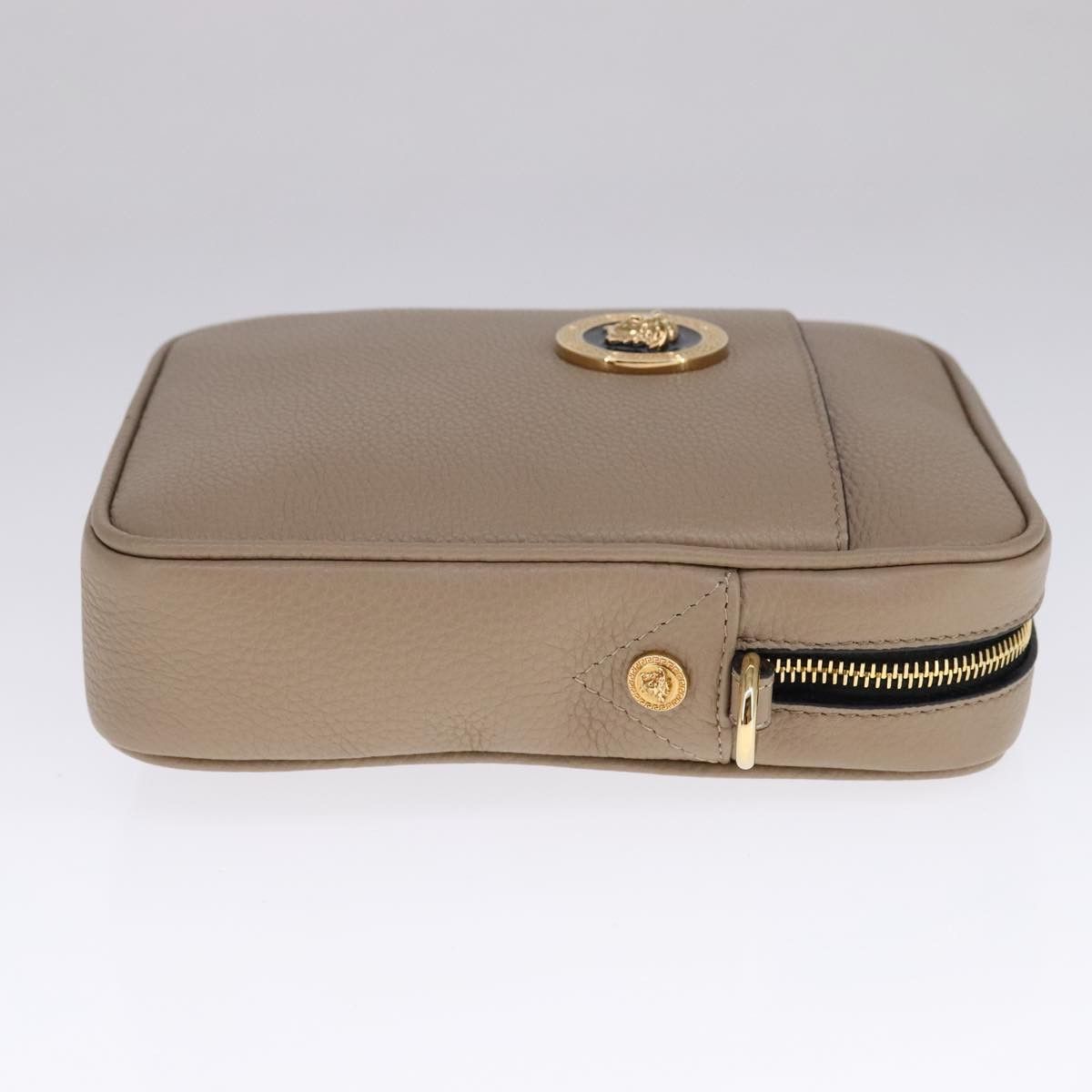 Versace Medusa Beige Leather Shoulder Bag (Pre-Owned) Size ONE SIZE - 4 Thumbnail