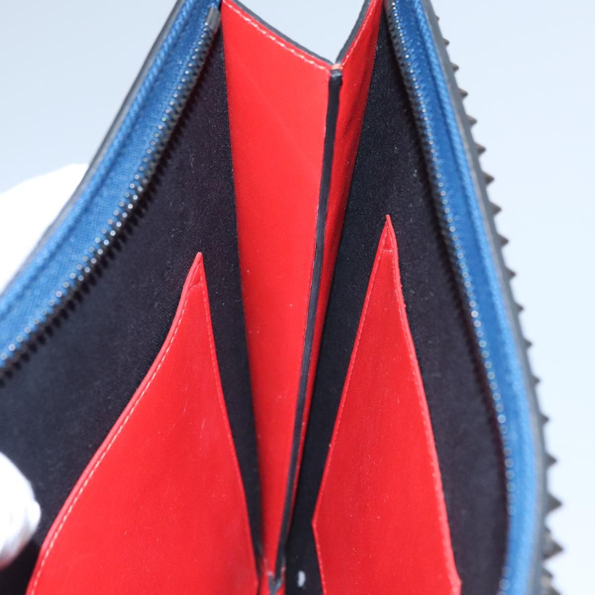 Christian Louboutin Trick Track Blue Leather Handbag (Pre-Owned) Size ONE SIZE - 18 Thumbnail
