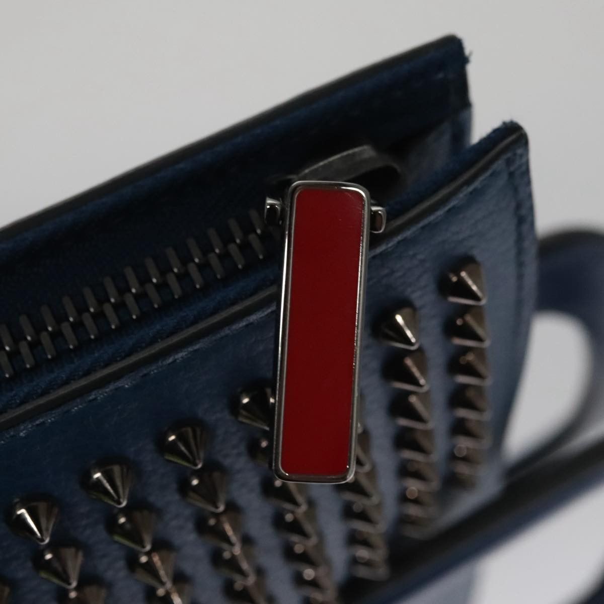 Christian Louboutin Trick Track Blue Leather Handbag (Pre-Owned) Size ONE SIZE - 11 Thumbnail