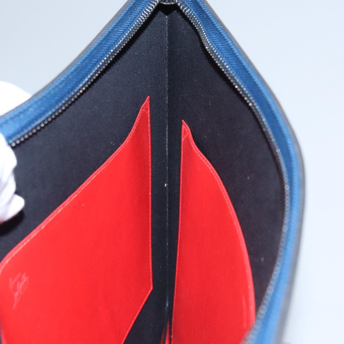 Christian Louboutin Trick Track Blue Leather Handbag (Pre-Owned) Size ONE SIZE - 17 Thumbnail