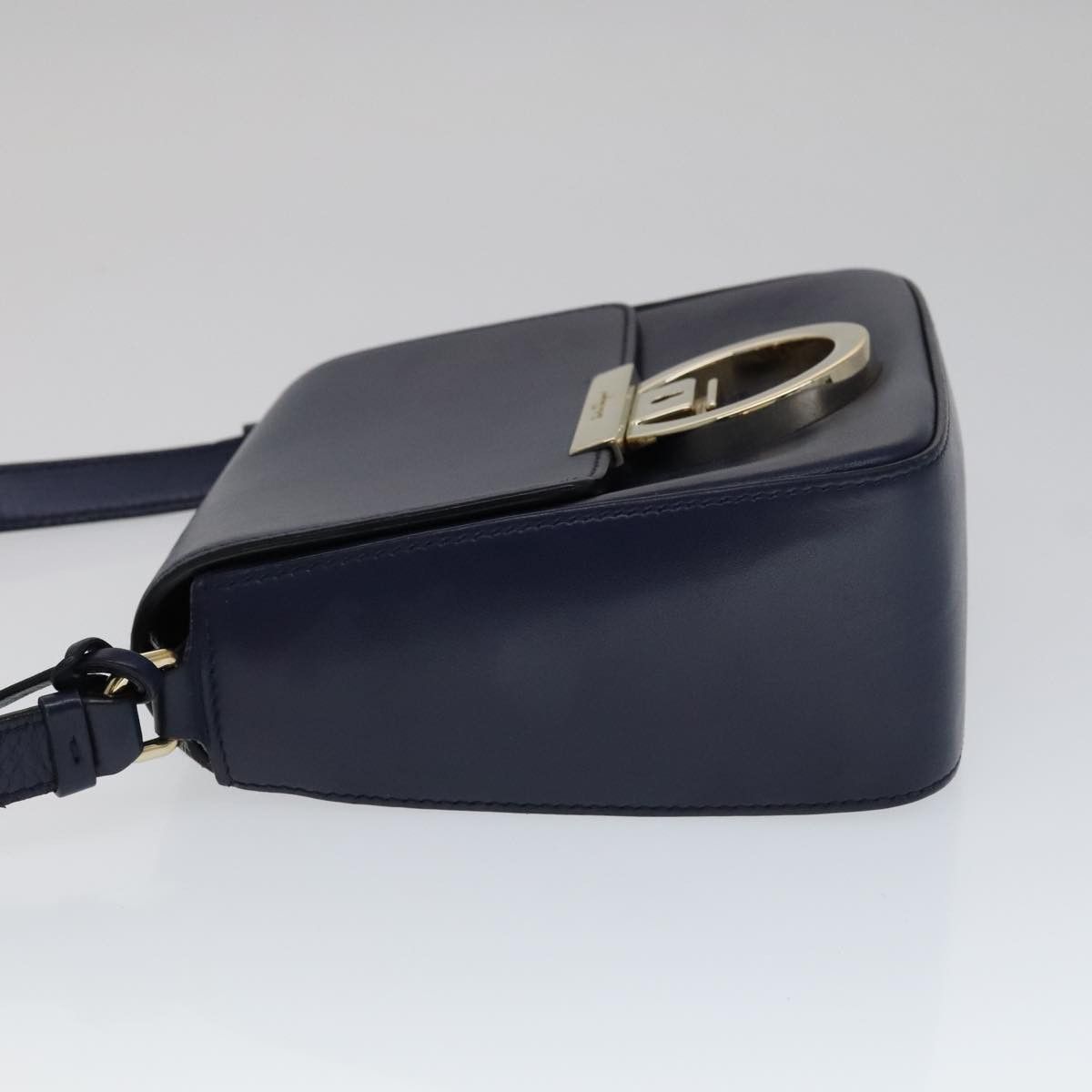 Salvatore Ferragamo Tassel Navy Leather Shoulder Bag (Pre-Owned) Size ONE SIZE - 4 Thumbnail