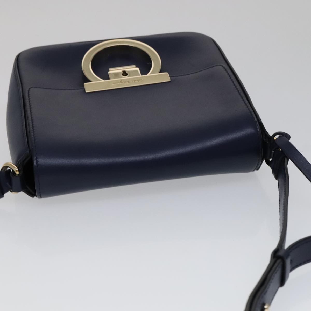 Salvatore Ferragamo Tassel Navy Leather Shoulder Bag (Pre-Owned) Size ONE SIZE - 5 Thumbnail
