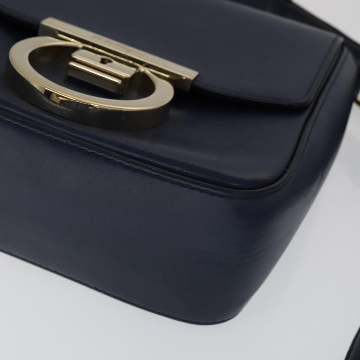 Salvatore Ferragamo Tassel Navy Leather Shoulder Bag (Pre-Owned) Size ONE SIZE - 9 Thumbnail