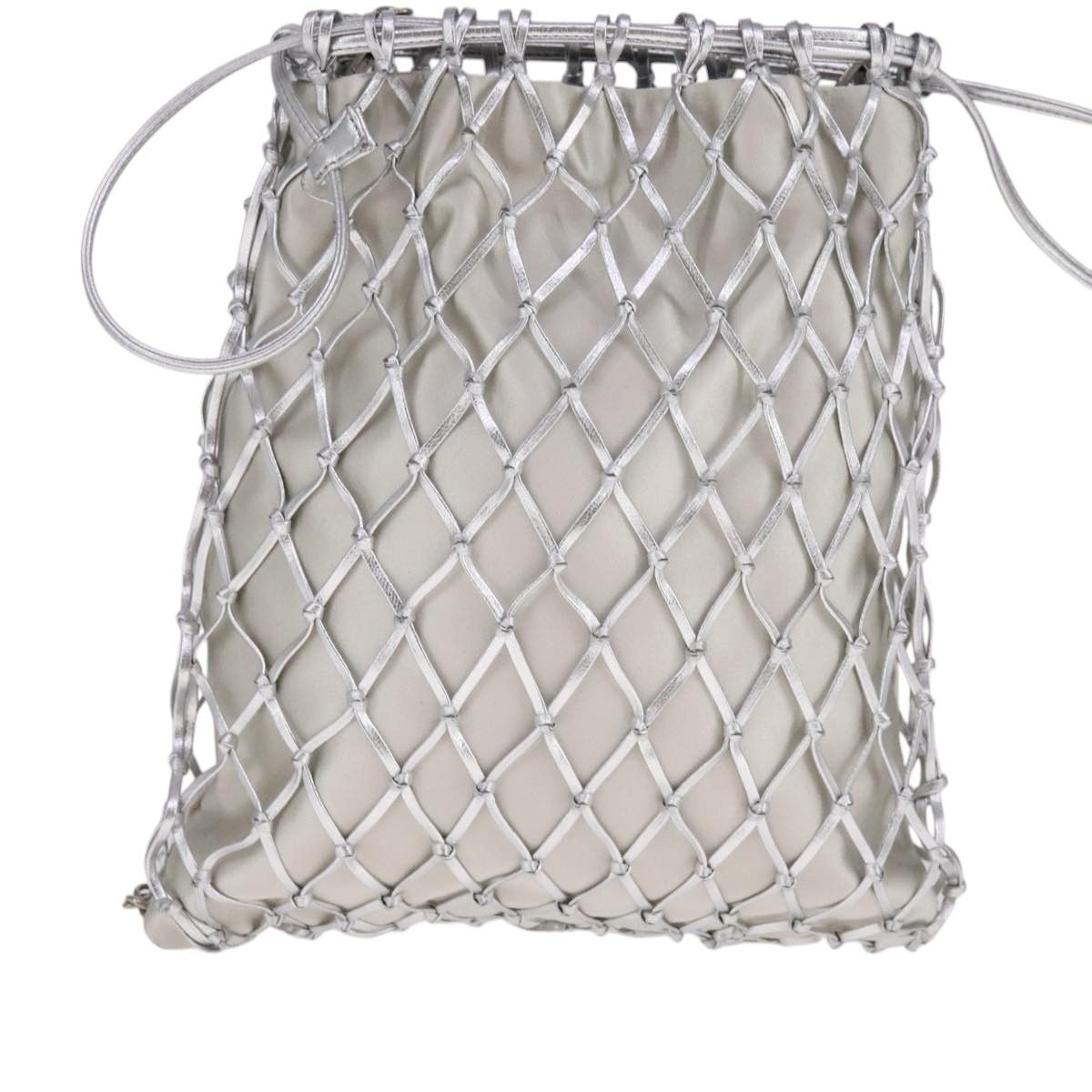 Prada Silver Synthetic Shoulder Bag (Pre-Owned) Size ONE SIZE - 3 Thumbnail