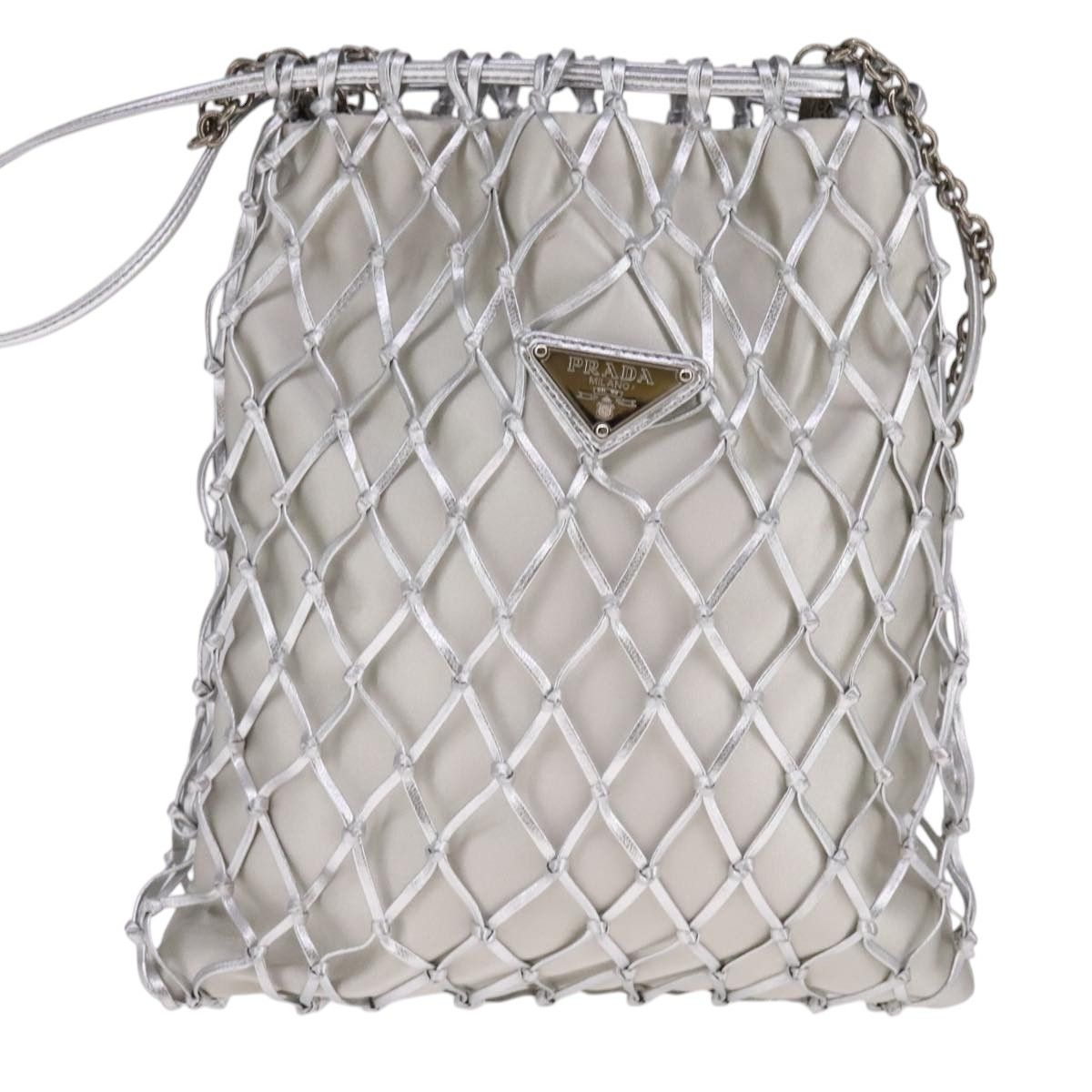 Prada Silver Synthetic Shoulder Bag (Pre-Owned) Size ONE SIZE - 2 Thumbnail