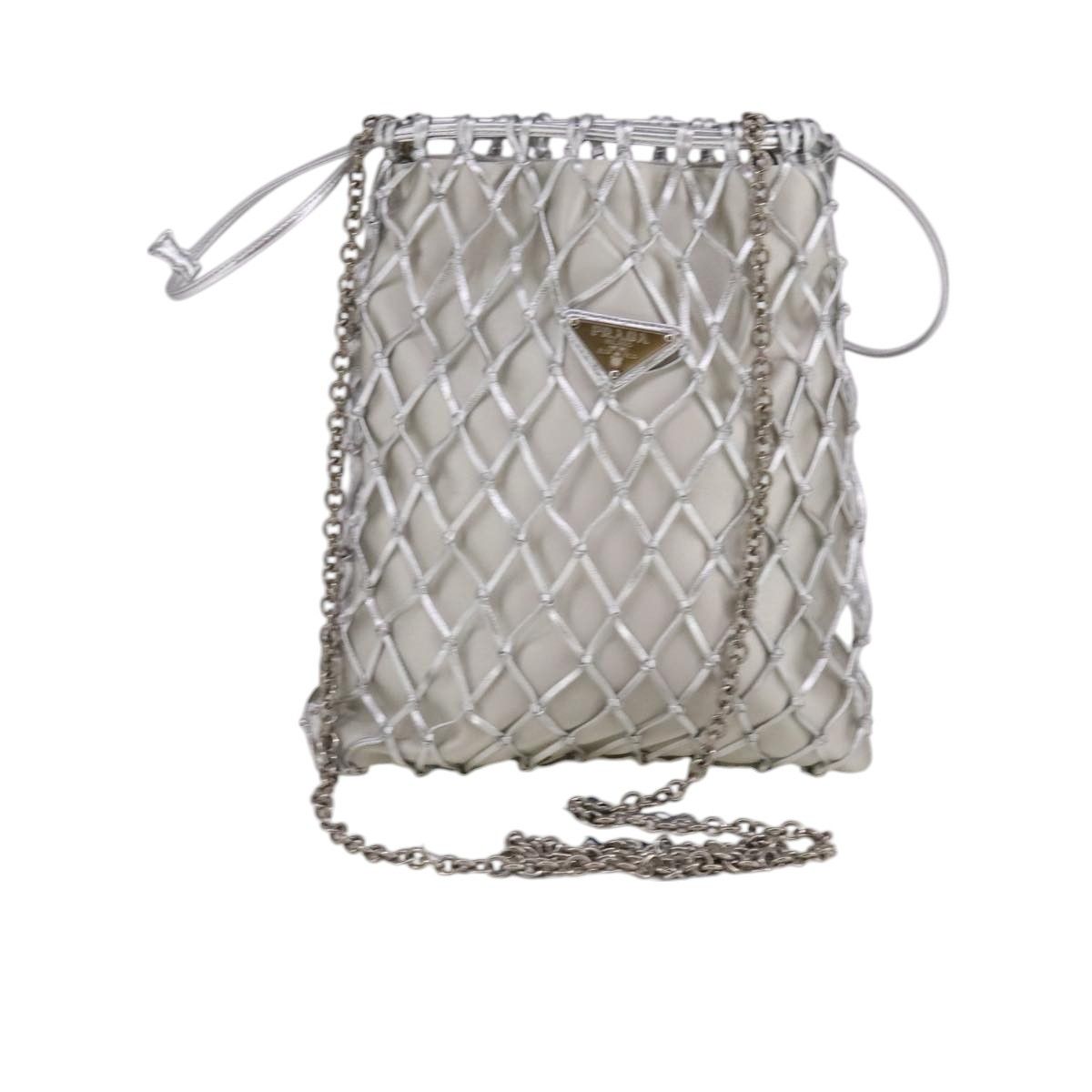 Prada Silver Synthetic Shoulder Bag (Pre-Owned) Size ONE SIZE - 20 Thumbnail