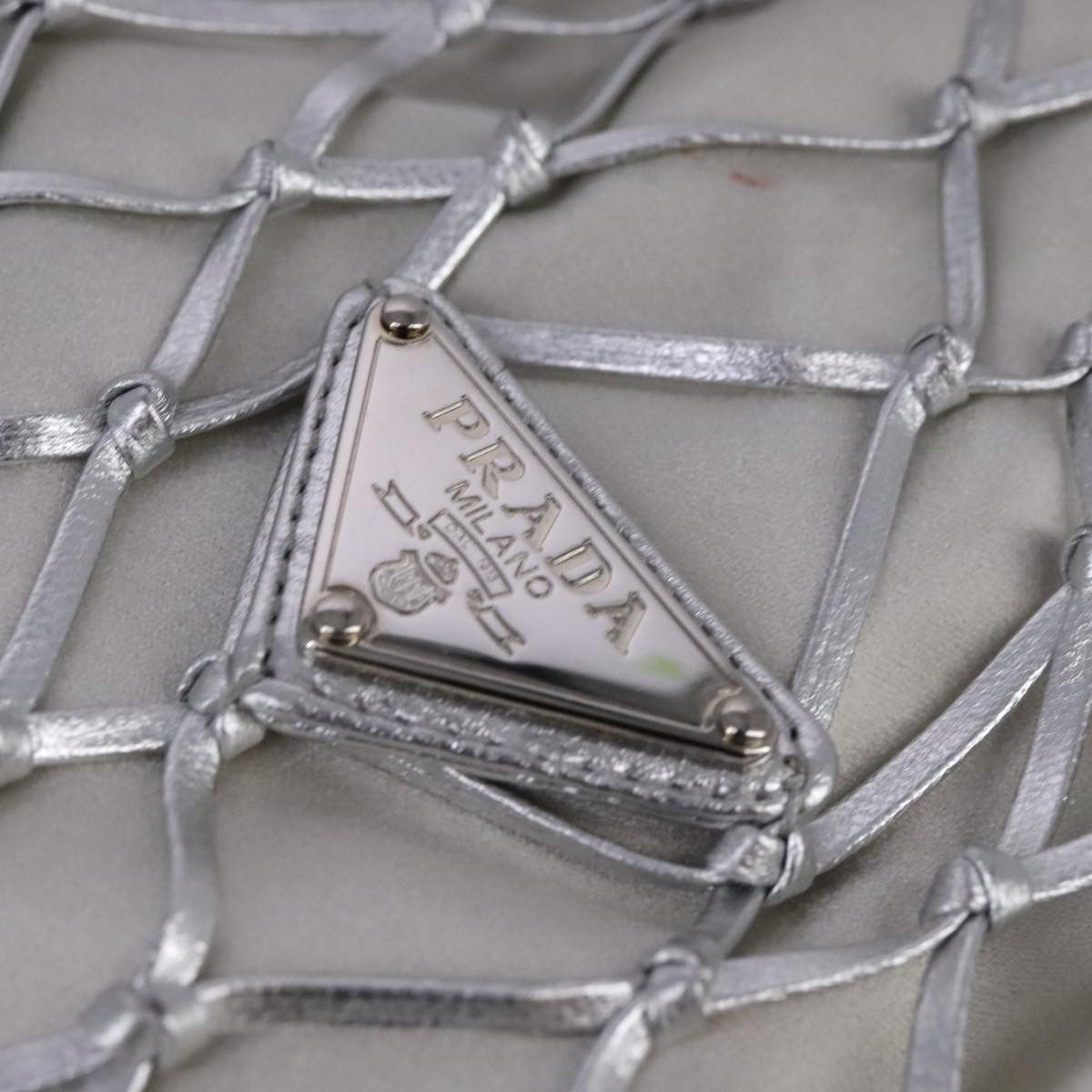 Prada Silver Synthetic Shoulder Bag (Pre-Owned) Size ONE SIZE - 14 Thumbnail