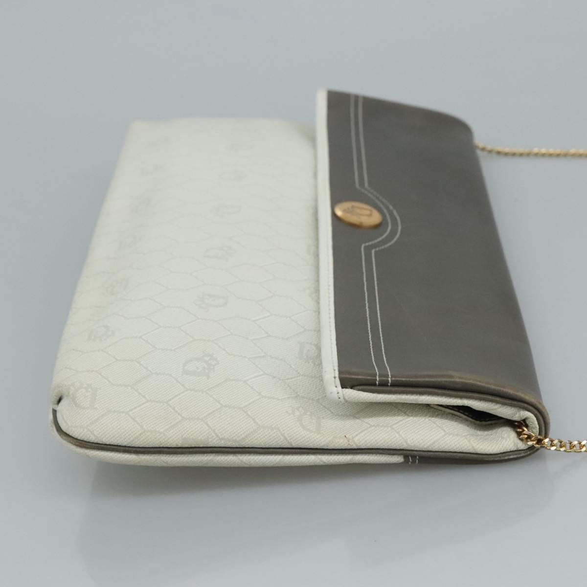 Dior Honeycomb White Canvas Shoulder Bag (Pre-Owned) Size ONE SIZE - 3 Thumbnail
