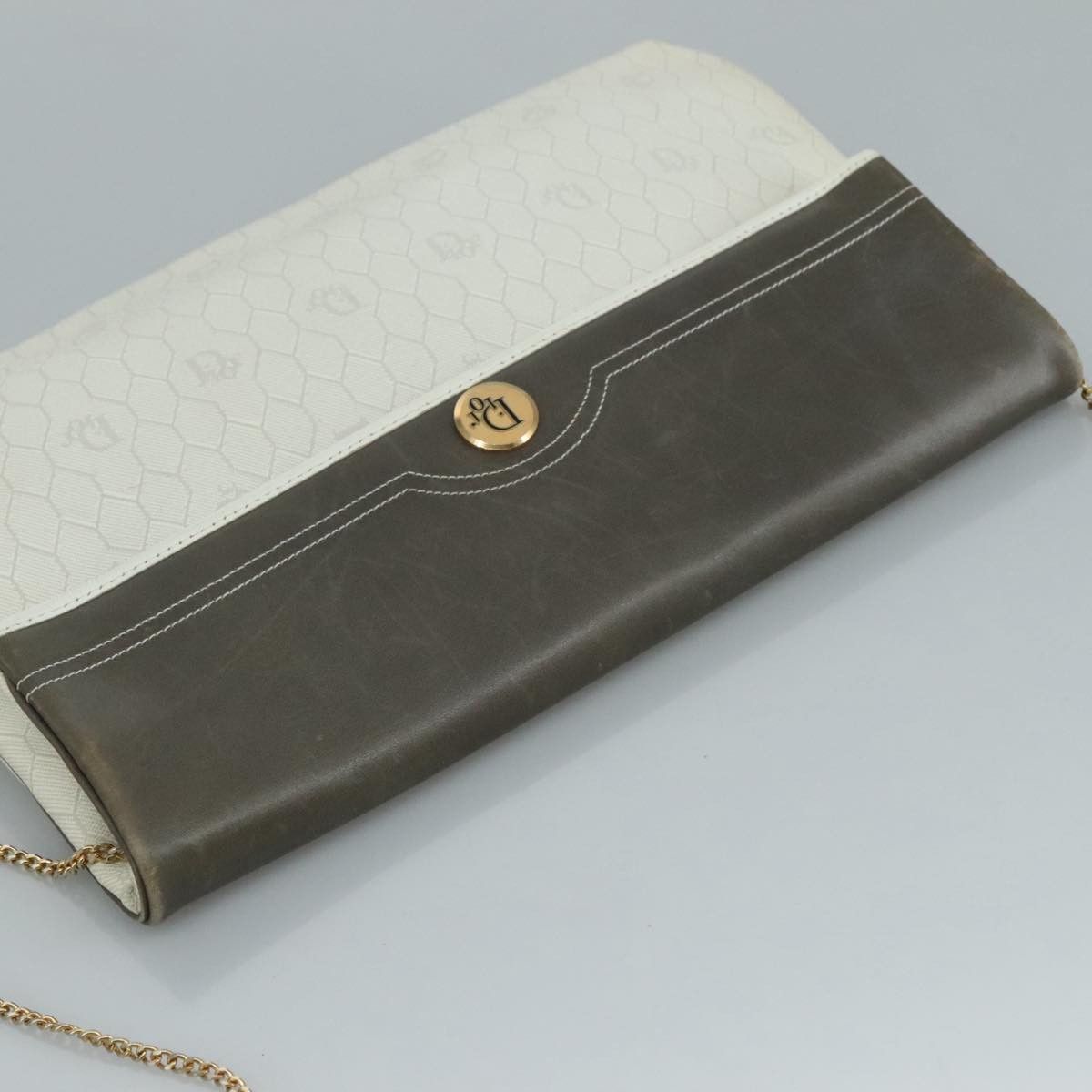 Dior Honeycomb White Canvas Shoulder Bag (Pre-Owned) Size ONE SIZE - 5 Thumbnail
