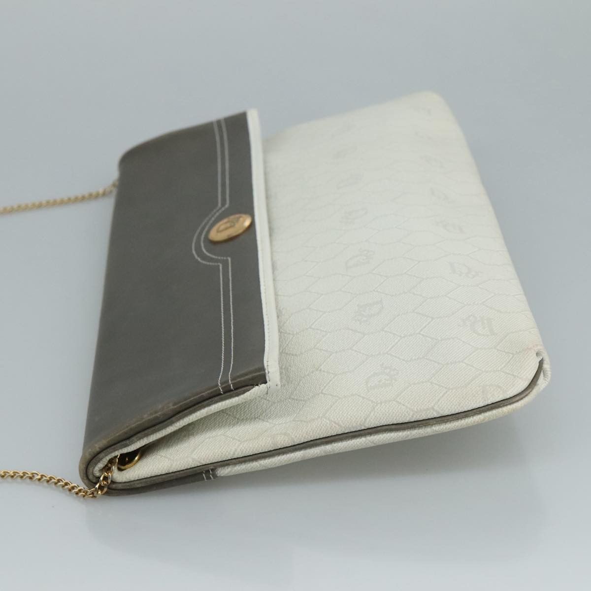 Dior Honeycomb White Canvas Shoulder Bag (Pre-Owned) Size ONE SIZE - 4 Thumbnail