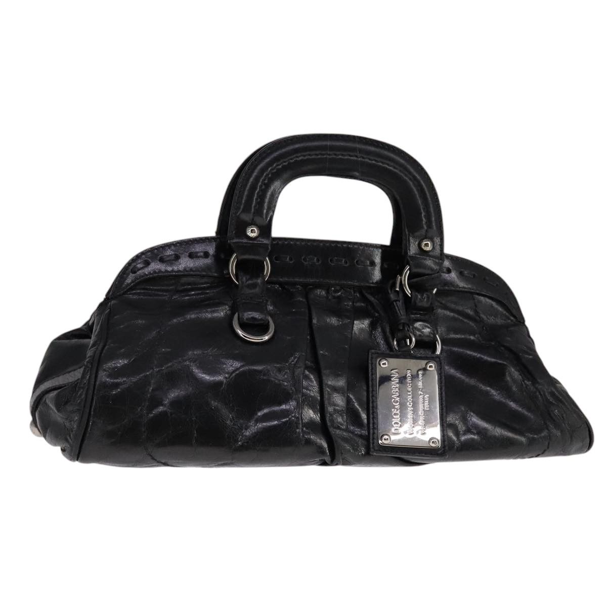 Dolce & Gabbana Black Leather Handbag (Pre-Owned) Size ONE SIZE - 14 Thumbnail