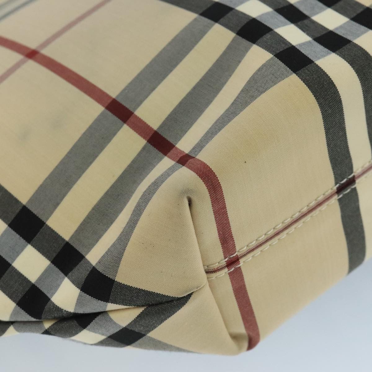 Burberry Nova Check Beige Canvas Tote Bag (Pre-Owned) Size ONE SIZE - 8 Thumbnail