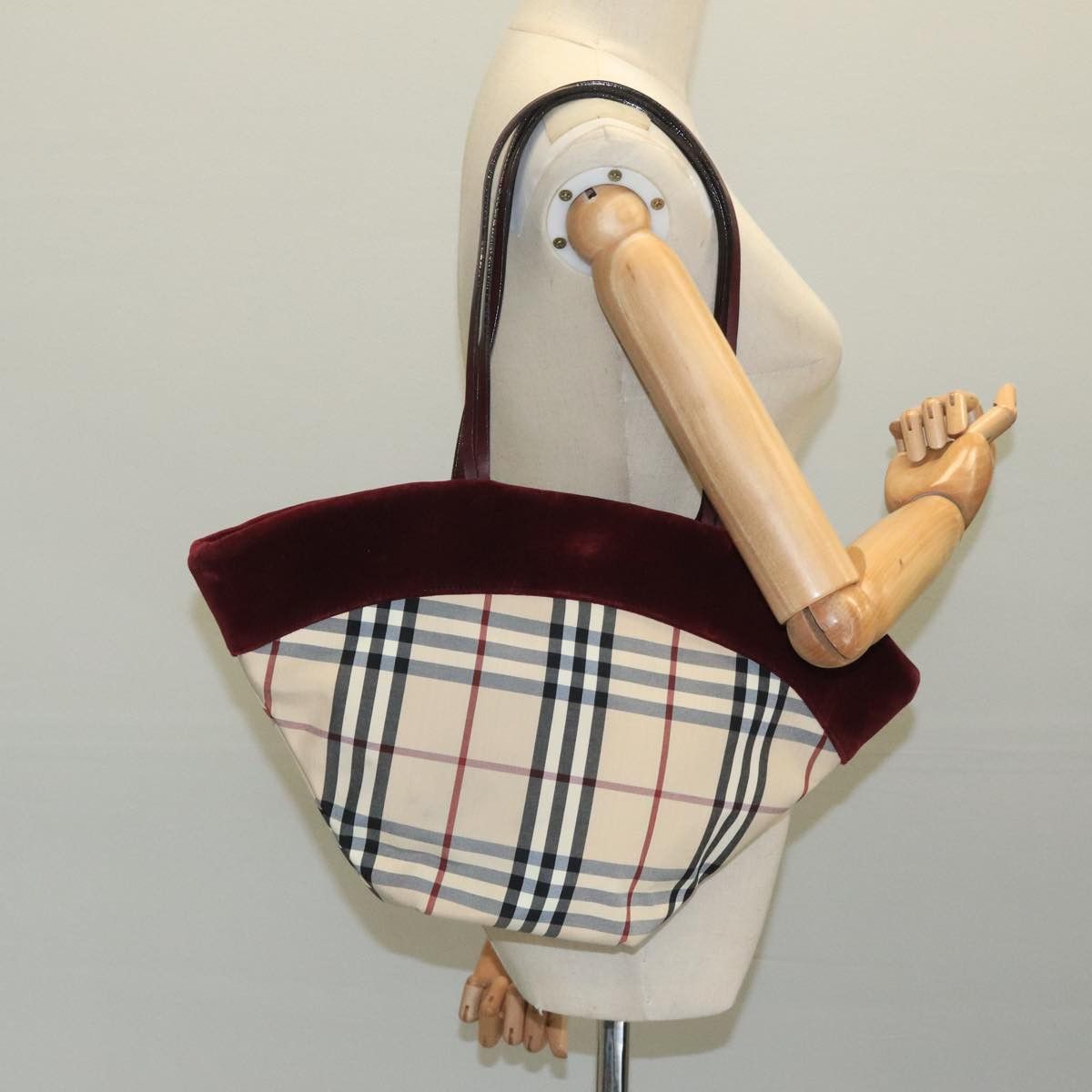 Burberry Nova Check Beige Canvas Tote Bag (Pre-Owned) Size ONE SIZE - 13 Thumbnail