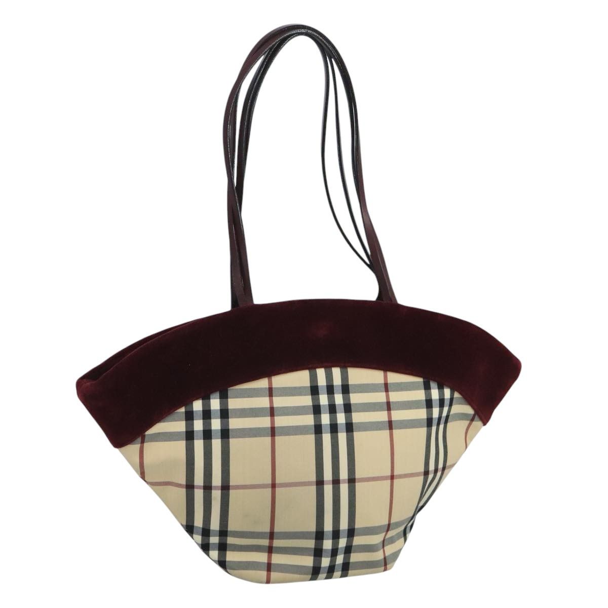Burberry Nova Check Beige Canvas Tote Bag (Pre-Owned) Size ONE SIZE - 14 Thumbnail