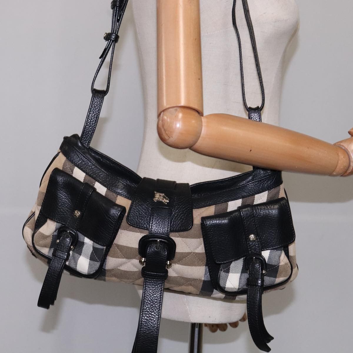 Burberry House Check Multicolour Canvas Shoulder Bag (Pre-Owned) Size ONE SIZE - 13 Thumbnail