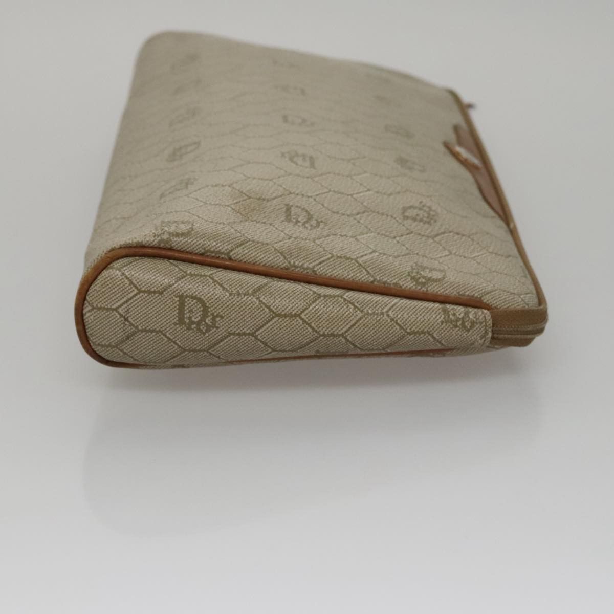 Dior Honeycomb Beige Canvas Clutch Bag (Pre-Owned) Size ONE SIZE - 3 Thumbnail