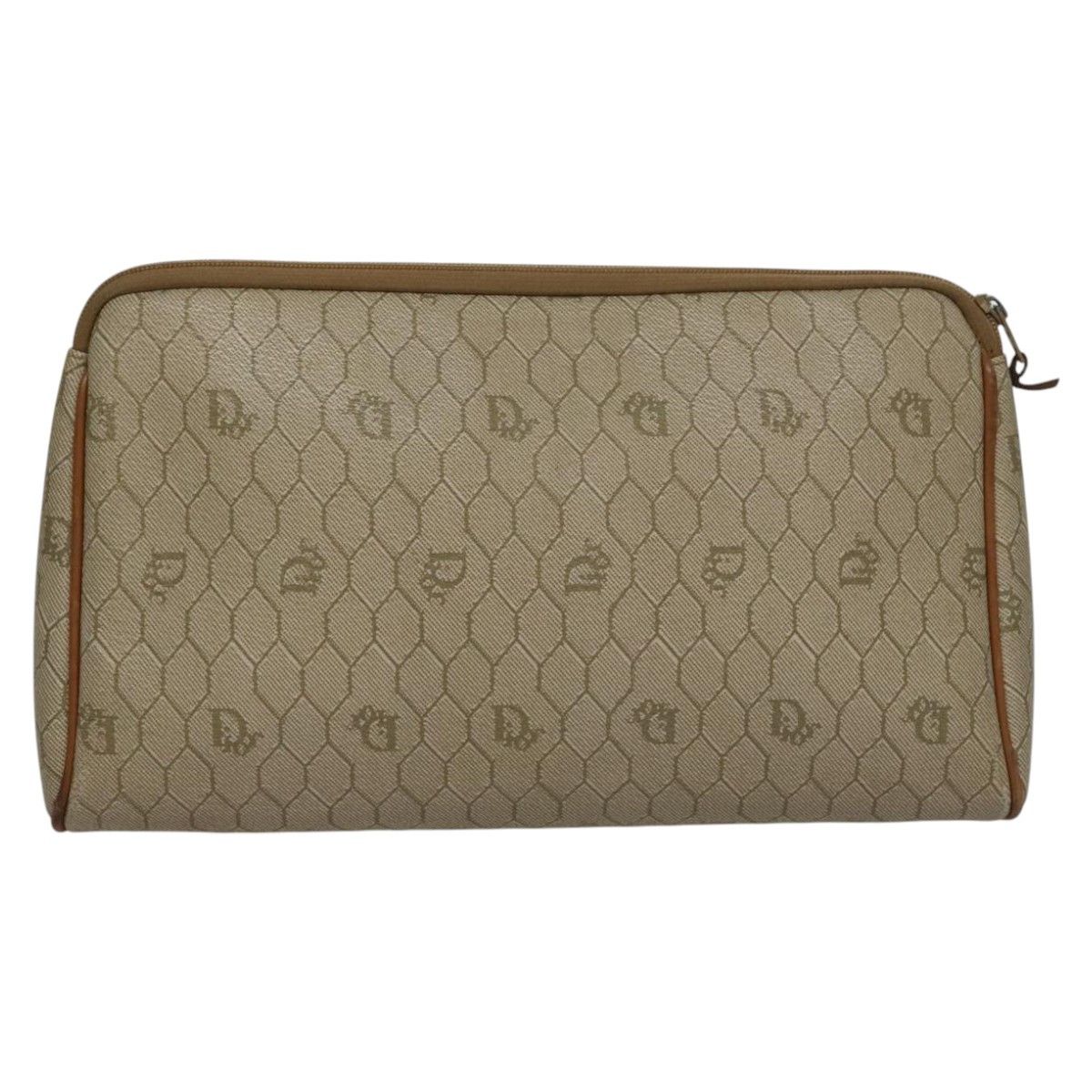 Dior Honeycomb Beige Canvas Clutch Bag (Pre-Owned) Size ONE SIZE - 2 Thumbnail