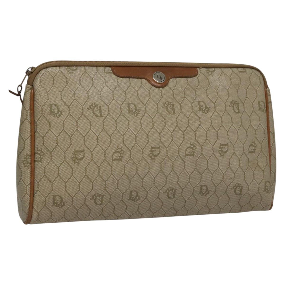 Dior Honeycomb Beige Canvas Clutch Bag (Pre-Owned) Size ONE SIZE - 17 Thumbnail