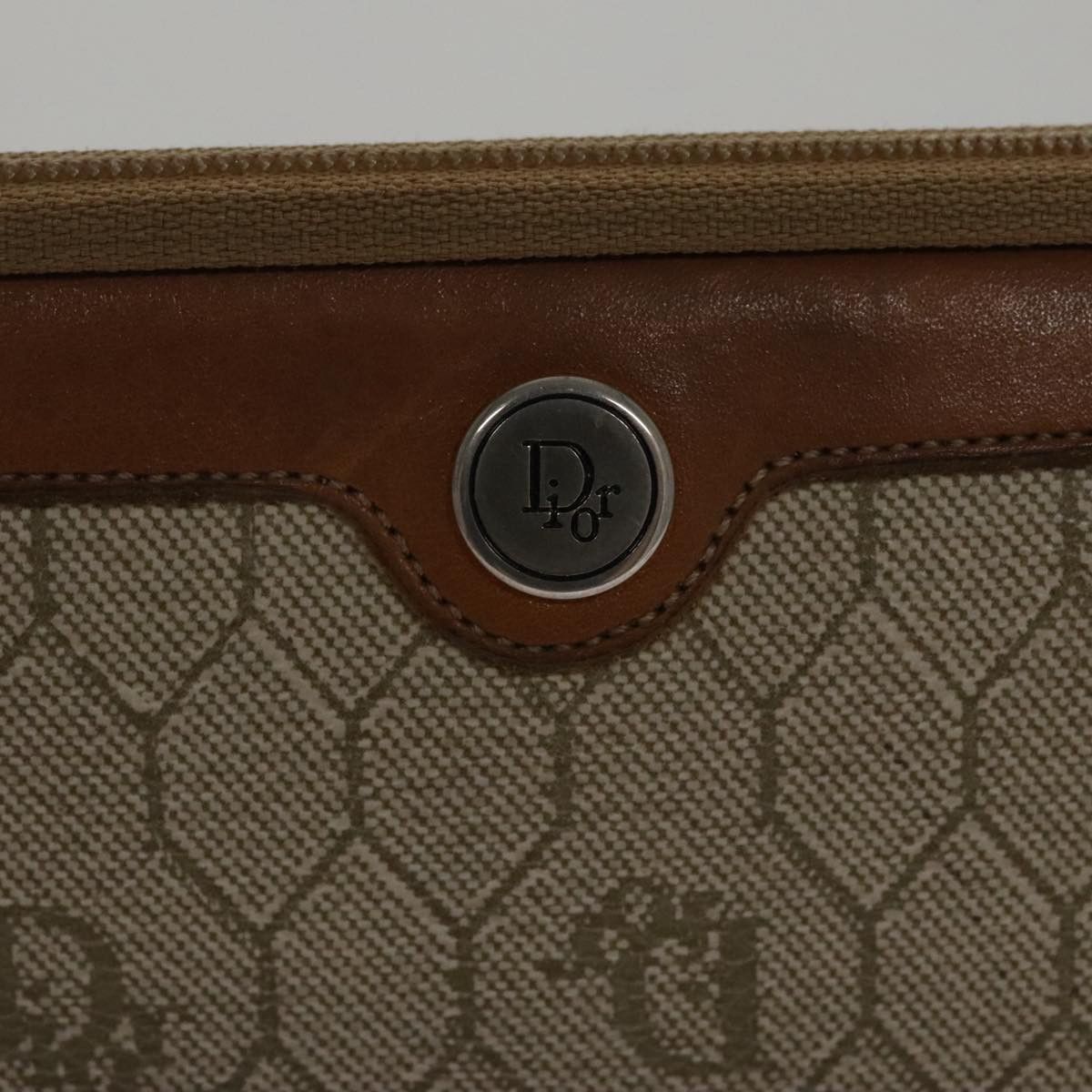 Dior Honeycomb Beige Canvas Clutch Bag (Pre-Owned) Size ONE SIZE - 11 Thumbnail