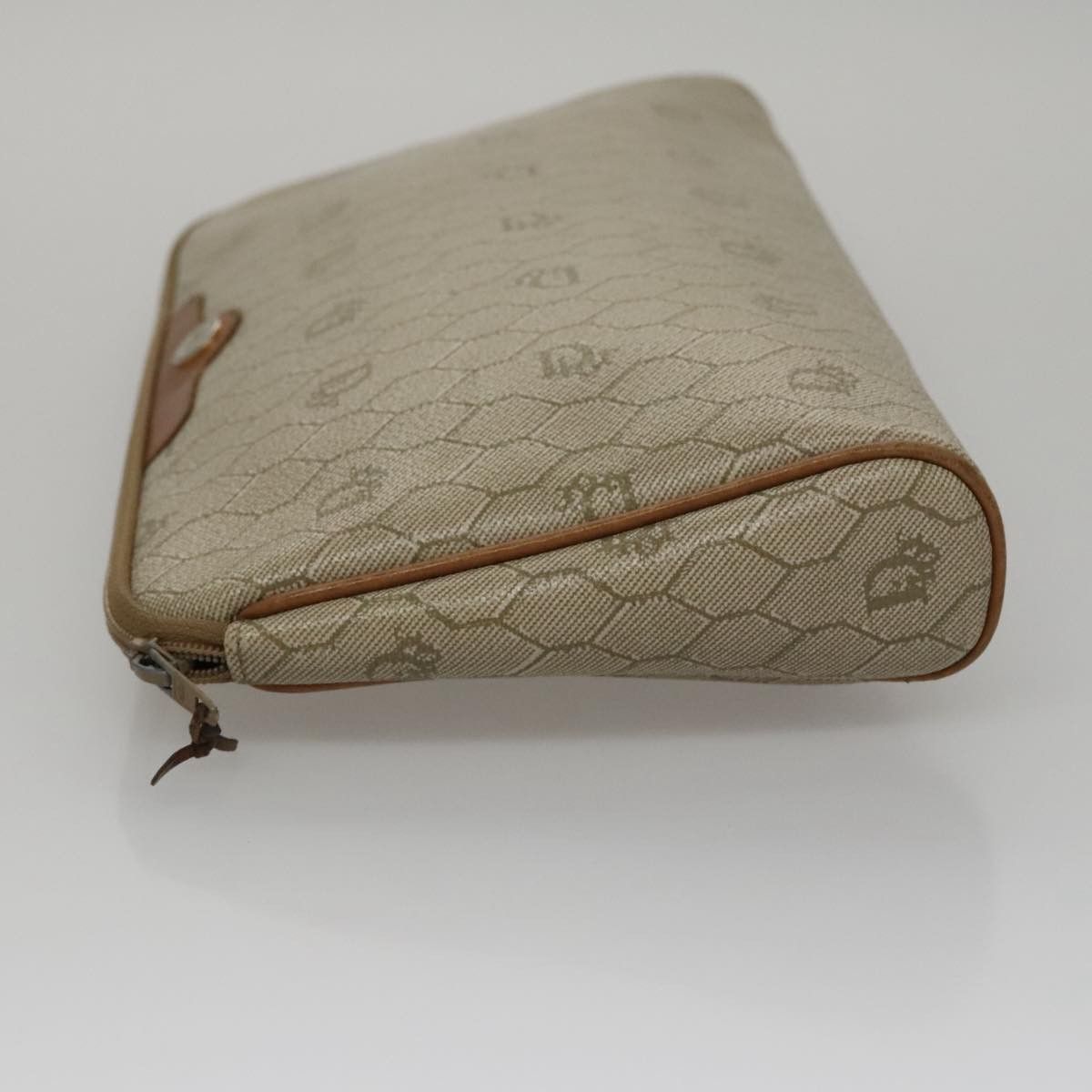 Dior Honeycomb Beige Canvas Clutch Bag (Pre-Owned) Size ONE SIZE - 4 Thumbnail