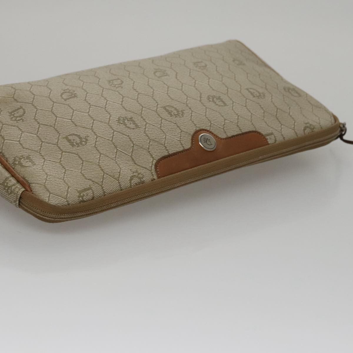 Dior Honeycomb Beige Canvas Clutch Bag (Pre-Owned) Size ONE SIZE - 5 Thumbnail