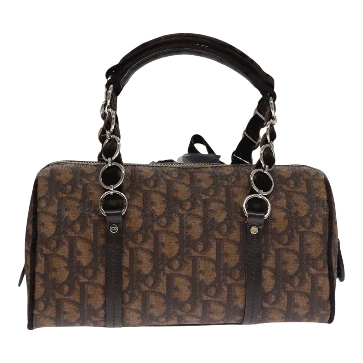 Dior Trotter Brown Canvas Handbag (Pre-Owned) Size ONE SIZE - 2 Thumbnail