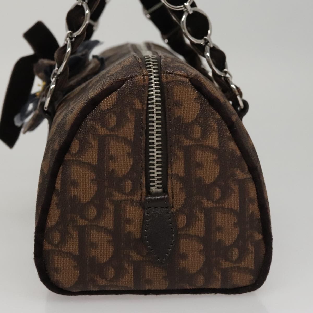 Dior Trotter Brown Canvas Handbag (Pre-Owned) Size ONE SIZE - 3 Thumbnail