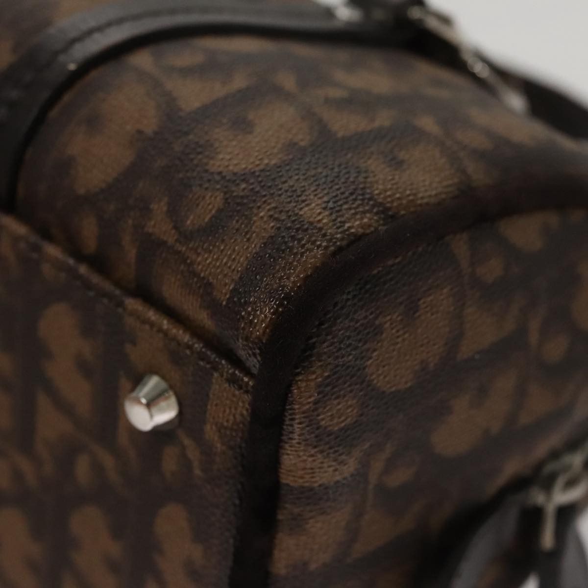 Dior Trotter Brown Canvas Handbag (Pre-Owned) Size ONE SIZE - 12 Thumbnail