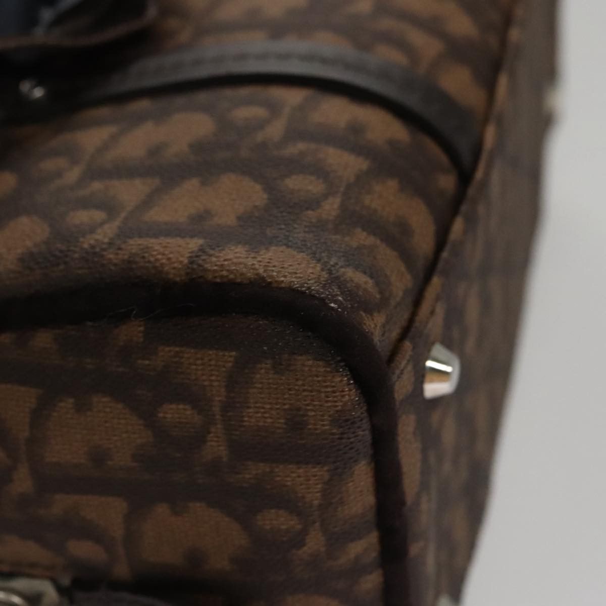 Dior Trotter Brown Canvas Handbag (Pre-Owned) Size ONE SIZE - 9 Thumbnail