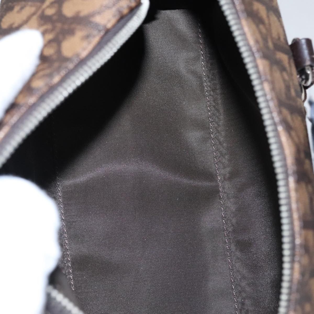 Dior Trotter Brown Canvas Handbag (Pre-Owned) Size ONE SIZE - 16 Thumbnail