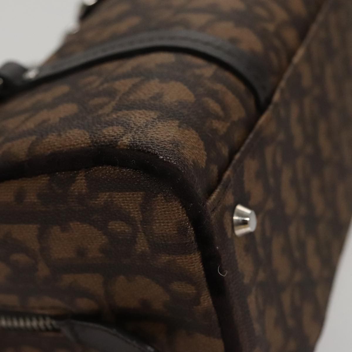 Dior Trotter Brown Canvas Handbag (Pre-Owned) Size ONE SIZE - 11 Thumbnail