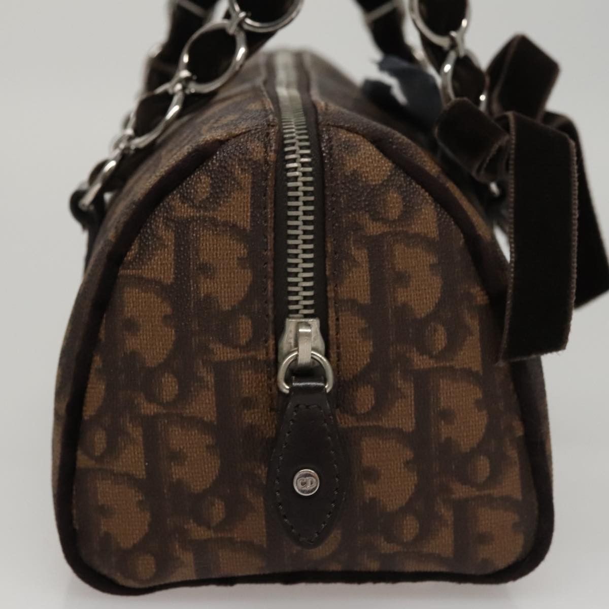 Dior Trotter Brown Canvas Handbag (Pre-Owned) Size ONE SIZE - 4 Thumbnail