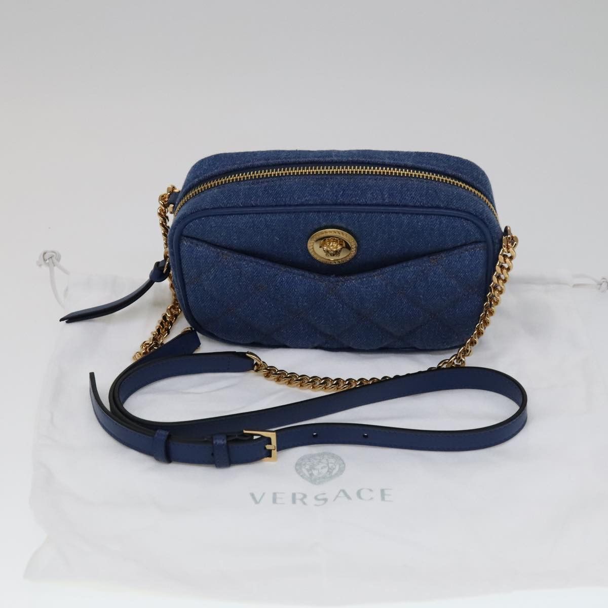 Versace Blue Denim - Jeans Shoulder Bag (Pre-Owned) Size ONE SIZE - 15 Thumbnail