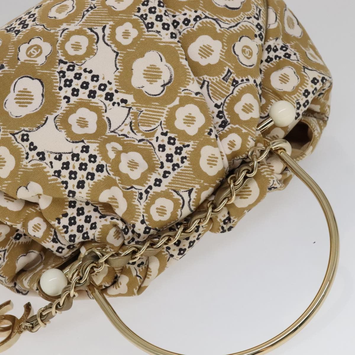 Chanel Camélia Beige Canvas Handbag (Pre-Owned) Size ONE SIZE - 5 Thumbnail