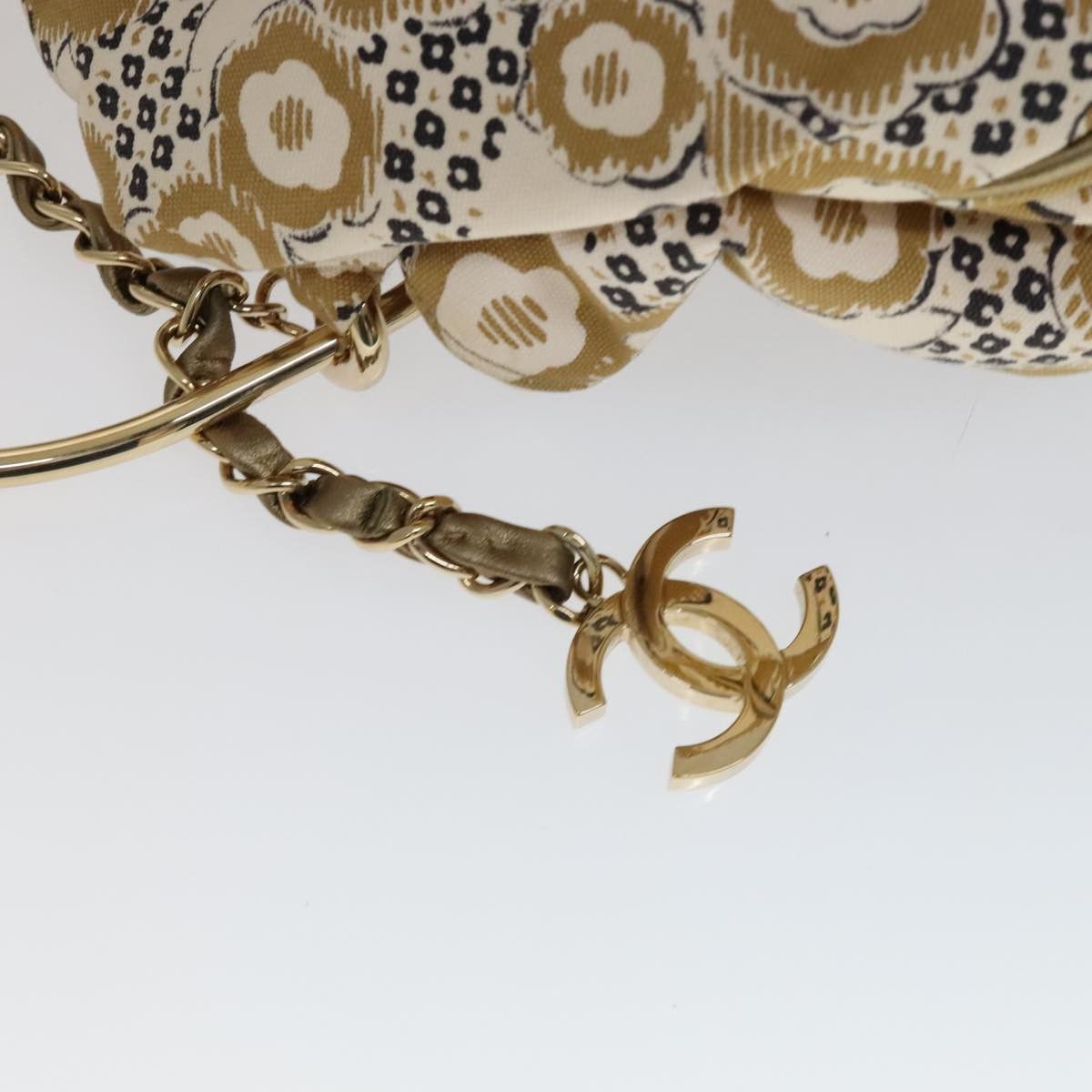 Chanel Camélia Beige Canvas Handbag (Pre-Owned) Size ONE SIZE - 13 Thumbnail
