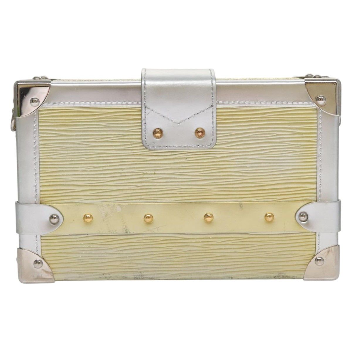 Louis Vuitton Petit Malle Silver Leather Shoulder Bag (Pre-Owned) Size ONE SIZE - 2 Thumbnail