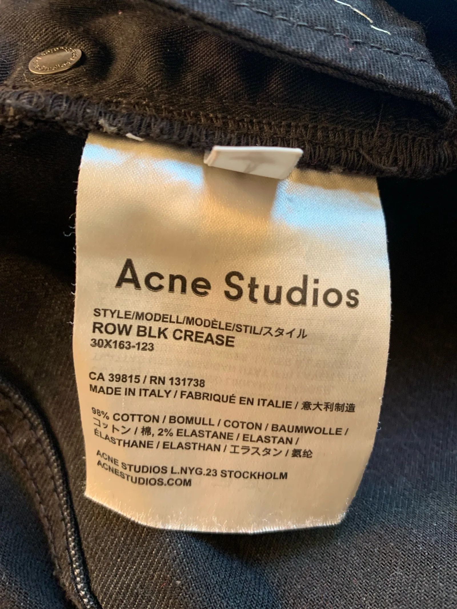 Acne Studios Acne Studios Row Bkl Crease Jeans Size 25" / US 0 / IT 36 - 3 Thumbnail