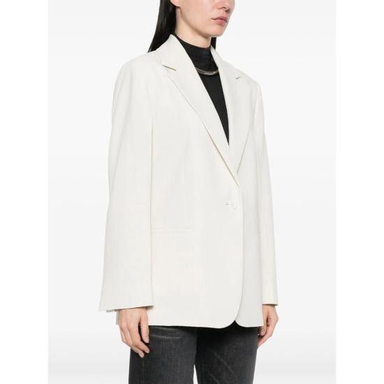 Calvin Klein CALVIN KLEIN Women Suit Jackets K20K208240 CHALK WHITE Size M / US 6-8 / IT 42-44 - 3 Thumbnail