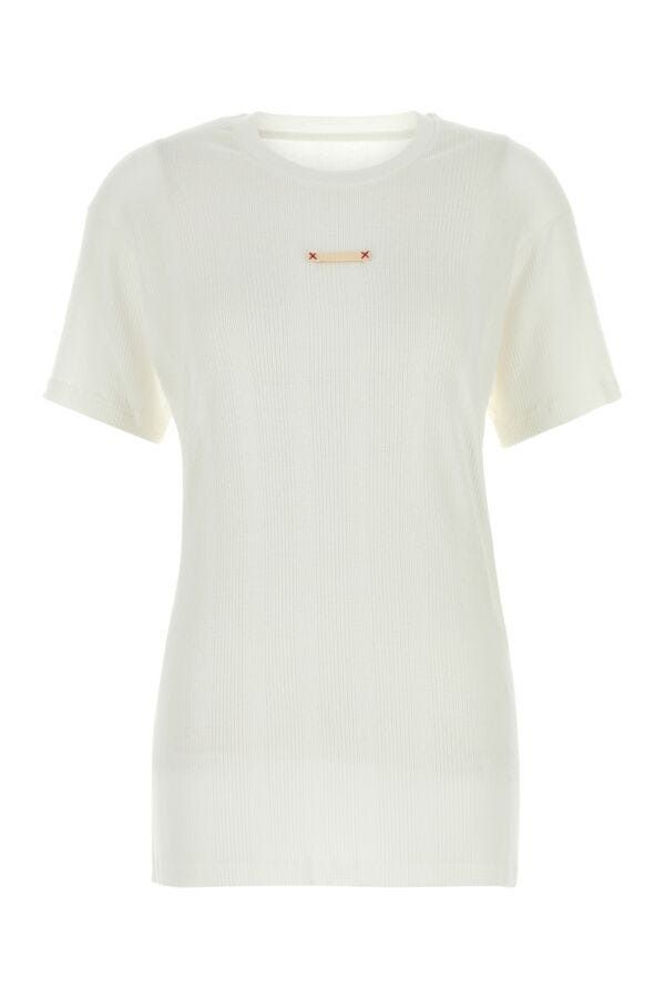 Maison Margiela White Cotton Blend T-Shirt Size XS / US 0-2 / IT 36-38 - 3 Thumbnail