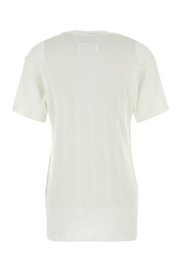 Maison Margiela White Cotton Blend T-Shirt Size XS / US 0-2 / IT 36-38 - 4 Thumbnail