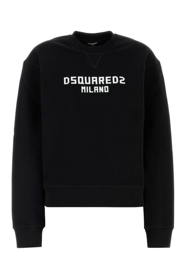 Dsquared2 Black Cotton Sweatshirt Size XS / US 0-2 / IT 36-38 - 3 Thumbnail