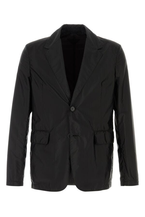 Prada Black Re-Nylon Blazer Size US L / EU 52-54 / 3 - 3 Thumbnail