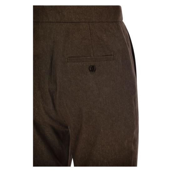 Max Mara MAX MARA Women Straight Pants 2511131013600 BROWN Size 28" / US 6 / IT 42 - 4 Thumbnail