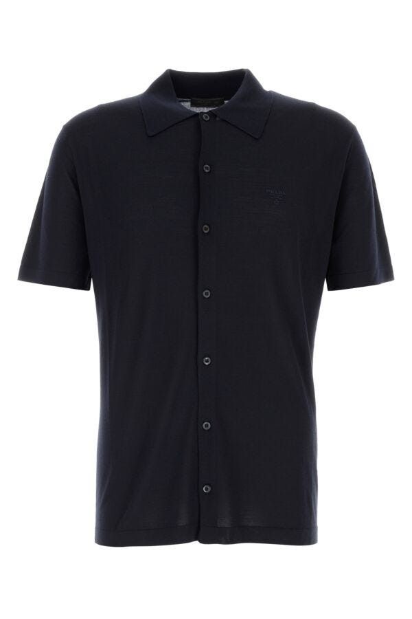 Prada Midnight Blue Wool Shirt Size US XXL / EU 58 / 5 - 3 Thumbnail