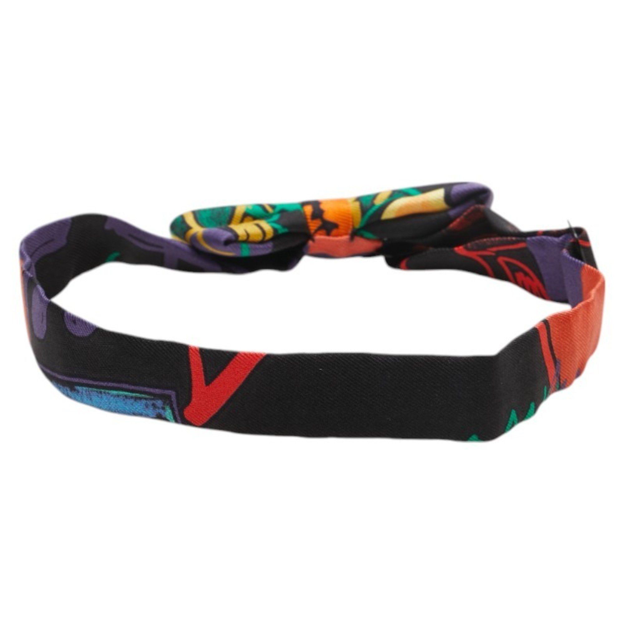 Hermes Hermes Nou Papillon Bow Tie Ribbon Orange Black Green Multicolor Silk Men's HERMES Size ONE SIZE - 3 Thumbnail