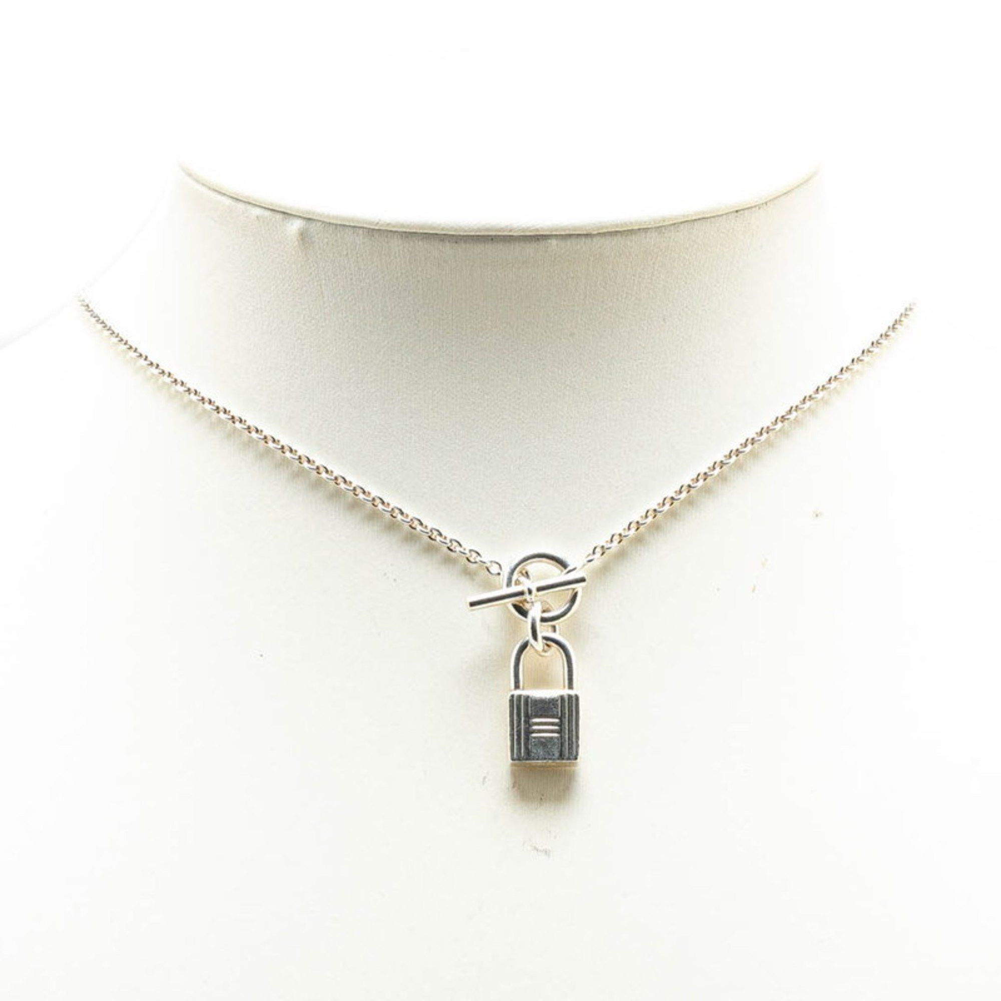 Hermes Amulet Kelly Cadena Necklace SV925 Silver Women's HERMES