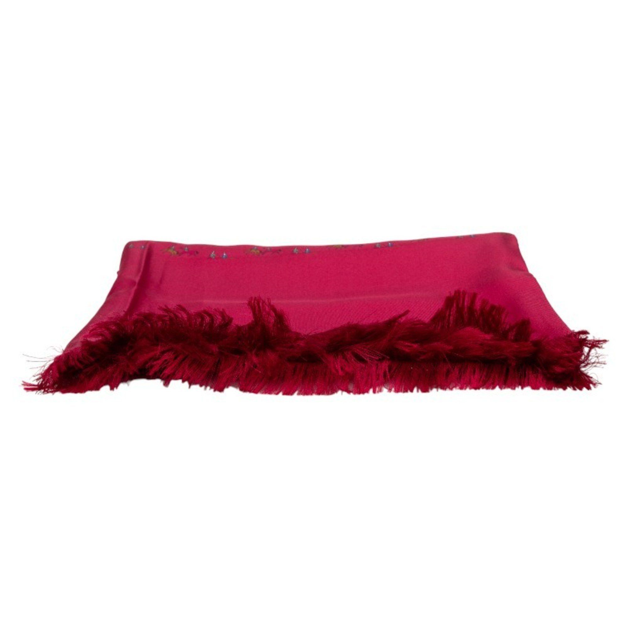 Hermes Hermes Margiela period scarf wine red multicolor silk women's HERMES Size ONE SIZE - 2 Thumbnail