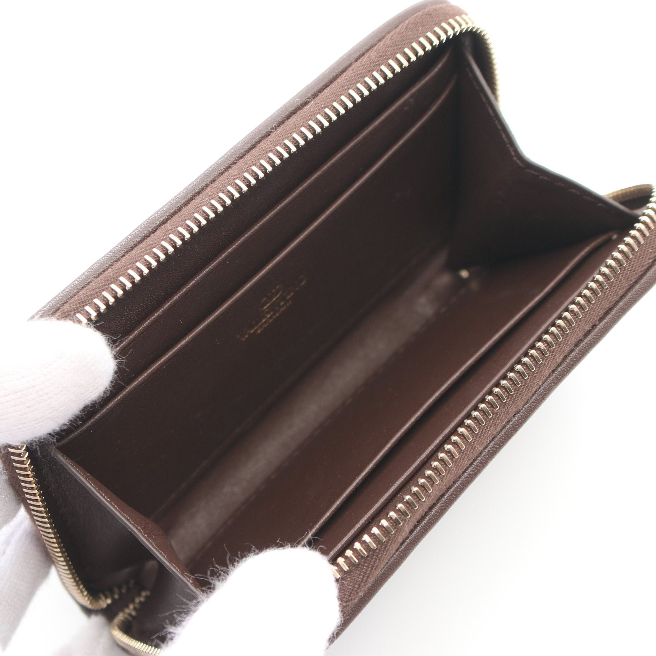 Valentino Valentino Coin Purse Leather Dark Brown Size ONE SIZE - 3 Thumbnail